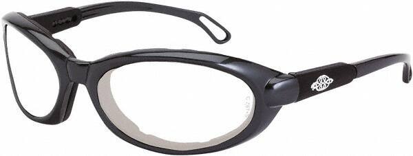 CrossFire - Clear Lenses, Framed Safety Glasses - Anti-Fog, Gray Frame, Size Universal, Wrap Around - Top Tool & Supply