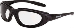 CrossFire - Dark Smoke Lenses, Framed Safety Glasses - Anti-Fog, Black Frame, Size Universal, Wrap Around - Top Tool & Supply