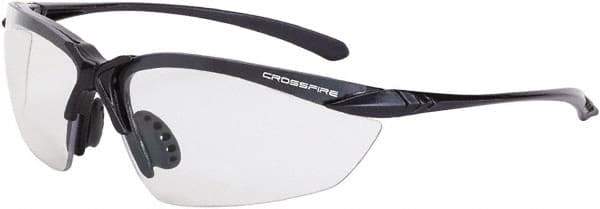 CrossFire - Indoor/Outdoor Lenses, Framed Safety Glasses - Scratch Resistant, Gray Frame, Size Universal, Wrap Around - Top Tool & Supply