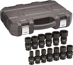 GearWrench - 13 Piece 1/2" Drive Universal Standard Impact Socket Set - 6 Points, 1/2 to 1-1/4", Inch Measurement Standard - Top Tool & Supply