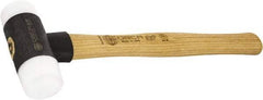 Osca - 24 oz Head 2" Face Diam Iron Soft Face Dead Blow Hammer with Tips - 12-39/64" OAL, Hickory Handle - Top Tool & Supply