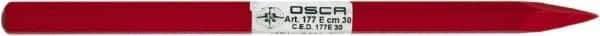 Osca - 12" OAL x 13/32" Blade Width Brick Chisel - Forged Steel Handle - Top Tool & Supply