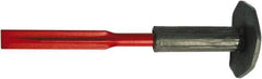 Osca - 12" OAL x 2-1/2" Blade Width Brick Chisel - Steel with Bricklayer Grip Handle - Top Tool & Supply