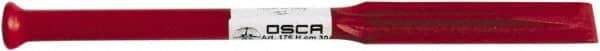 Osca - 12" OAL x 2-1/2" Blade Width Brick Chisel - Chrome Vanadium Steel Handle - Top Tool & Supply