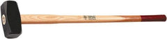 Osca - 8-51/64 Lb Head, 35-1/2" Long Sledge Hammer - Carbon Steel Head, 2-1/2" Face Diam, 6" Long Head, Wood Handle - Top Tool & Supply