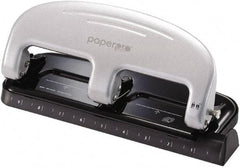 PaperPro - Paper Punches Type: 20 Sheet Manual Three Hole Punch Color: Black/Silver - Top Tool & Supply