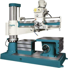 Clausing - 63" Swing, Geared Head Radial Arm Drill Press - 12 Speed, 5 hp, Three Phase - Top Tool & Supply