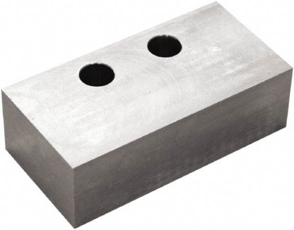 5th Axis - 6" Wide x 2" High x 2.95" Thick, Flat/No Step Vise Jaw - Soft, Steel, Manual Jaw, Compatible with V6105M Vises - Top Tool & Supply