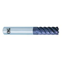 3/8'' Dia. - 3'' OAL - - WXS Coated CBD - 45° Helix HP End Mill - 6 FL - Top Tool & Supply