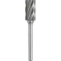 Made in USA - 9.5mm Cut Diam, 0.2362" Shank Diam, Cylinder Head Aluma Cut Burr - Carbide, 38mm LOC, 83mm OAL - Top Tool & Supply