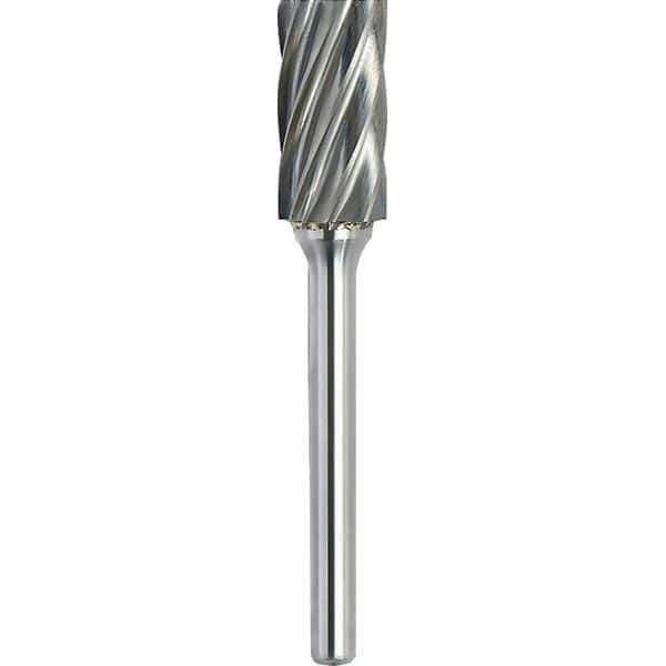 Made in USA - 19mm Cut Diam, 0.2362" Shank Diam, Cylinder Head Aluma Cut Burr - Carbide, 25mm LOC, 70mm OAL - Top Tool & Supply