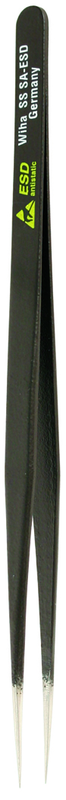 130mm ESD Safe Tweezer SS SA Long Narrow - Top Tool & Supply