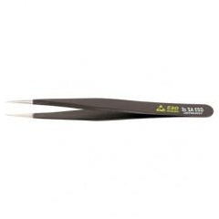 3C SA FINE ROUNDED SHORTER TWEEZERS - Top Tool & Supply