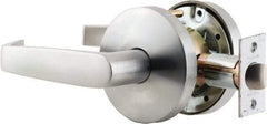 Falcon - Storeroom Lever Lockset for 1-3/8 to 1-7/8" Thick Doors - 2-3/4" Back Set, SFIC Cylinder, Stainless Steel, Satin Chrome Finish - Top Tool & Supply