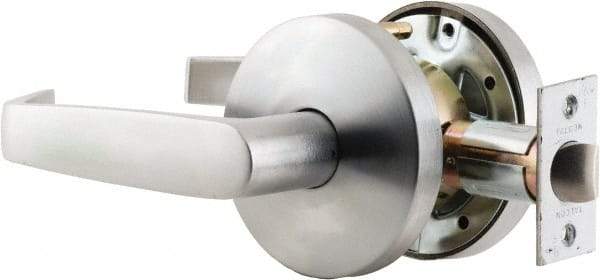 Falcon - Storeroom Lever Lockset for 1-3/8 to 1-7/8" Thick Doors - 2-3/4" Back Set, 6 Pin C Keyway Cylinder, Stainless Steel, Satin Chrome Finish - Top Tool & Supply