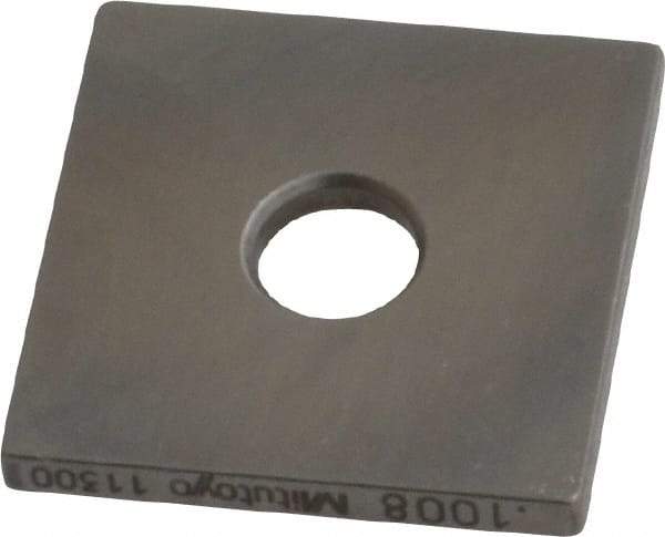 Mitutoyo - 0.1008" Square Steel Gage Block - Accuracy Grade 0, Includes Certificate of Inspection - Top Tool & Supply