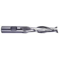 1 Dia. x 5-1/2 Overall Length 2-Flute Square End High Speed Steel SE End Mill-Round Shank-Center Cut-Uncoated - Top Tool & Supply