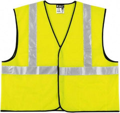 MCR Safety - Size 3XL Flame Resistant/Retardant Lime Solid General Purpose Vest - 27.4" Chest, ANSI 107-2015, Hook & Loop Closure, 3 Pockets, Polyester - Top Tool & Supply