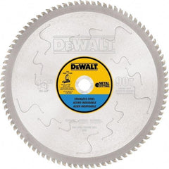 DeWALT - 14" Diam, 1" Arbor Hole Diam, 90 Tooth Wet & Dry Cut Saw Blade - Carbide-Tipped, Standard Round Arbor - Top Tool & Supply