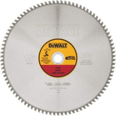 DeWALT - 14" Diam, 1" Arbor Hole Diam, 90 Tooth Wet & Dry Cut Saw Blade - Carbide-Tipped, Standard Round Arbor - Top Tool & Supply