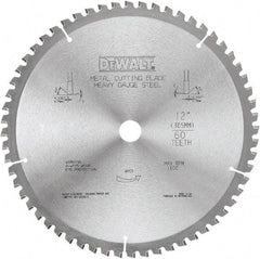 DeWALT - 12" Diam, 1" Arbor Hole Diam, 60 Tooth Wet & Dry Cut Saw Blade - Carbide-Tipped, Standard Round Arbor - Top Tool & Supply