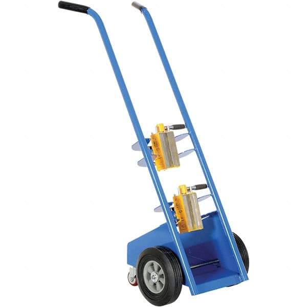 Vestil - 350 Lb Capacity 50" OAH Hand Truck - Dual Handle, Metal, Rubber Wheels - Top Tool & Supply