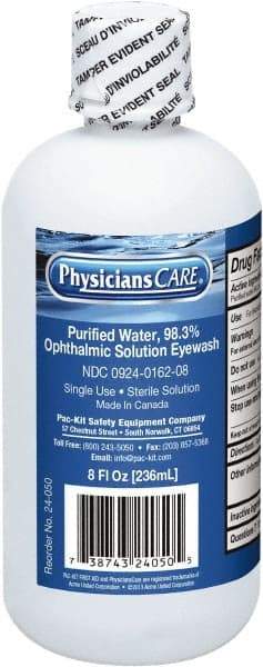 PRO-SAFE - 16 oz, Disposable Eyewash Single Refill Station - Approved by FDA - Top Tool & Supply