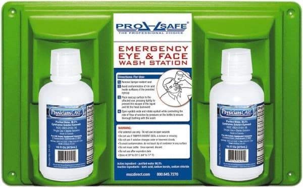 PRO-SAFE - 16 oz, Disposable Eyewash Double Station - Approved by FDA - Top Tool & Supply