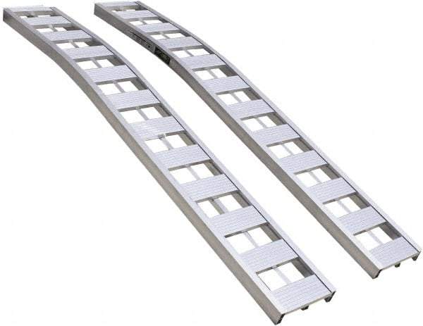 Erickson Manufacturing - 90" Long x 12" Wide, 3,000 Lb Capacity, Arched Truck Ramp - Aluminum, For All Vehicles - Top Tool & Supply