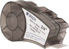 Brady - 252" Long, Black on White Vinyl Label Tape - For BMP21 Plus Portable Label Printer, LABPAL Handheld Label Maker, IDPAL Handheld Label Maker - Top Tool & Supply