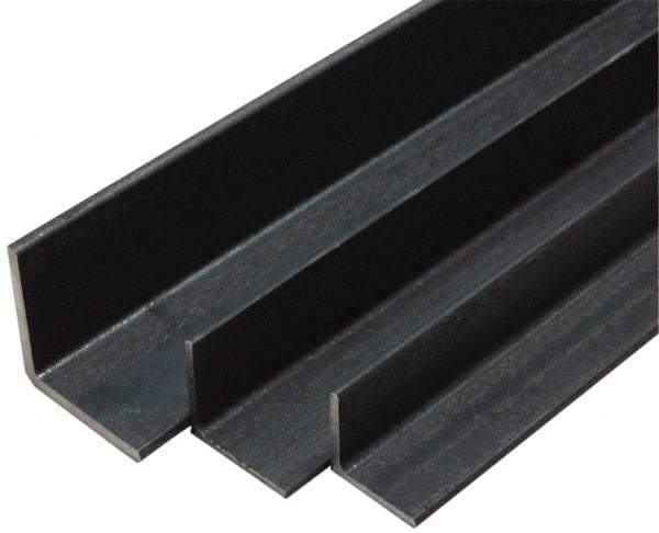 Made in USA - Low Carbon Steel, 1/8 Inch Thick Wall, Angle Iron - 2 Inch Wide x 2 Inch High x 80 Inch Long - Top Tool & Supply