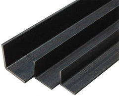 Made in USA - Low Carbon Steel, 1/8 Inch Thick Wall, Angle Iron - 1/2 Inch Wide x 1/2 Inch High x 80 Inch Long - Top Tool & Supply