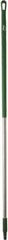 Vikan - 60 x 1-1/4" Stainless Steel Squeegee Handle - European Threaded Connection, Green - Top Tool & Supply