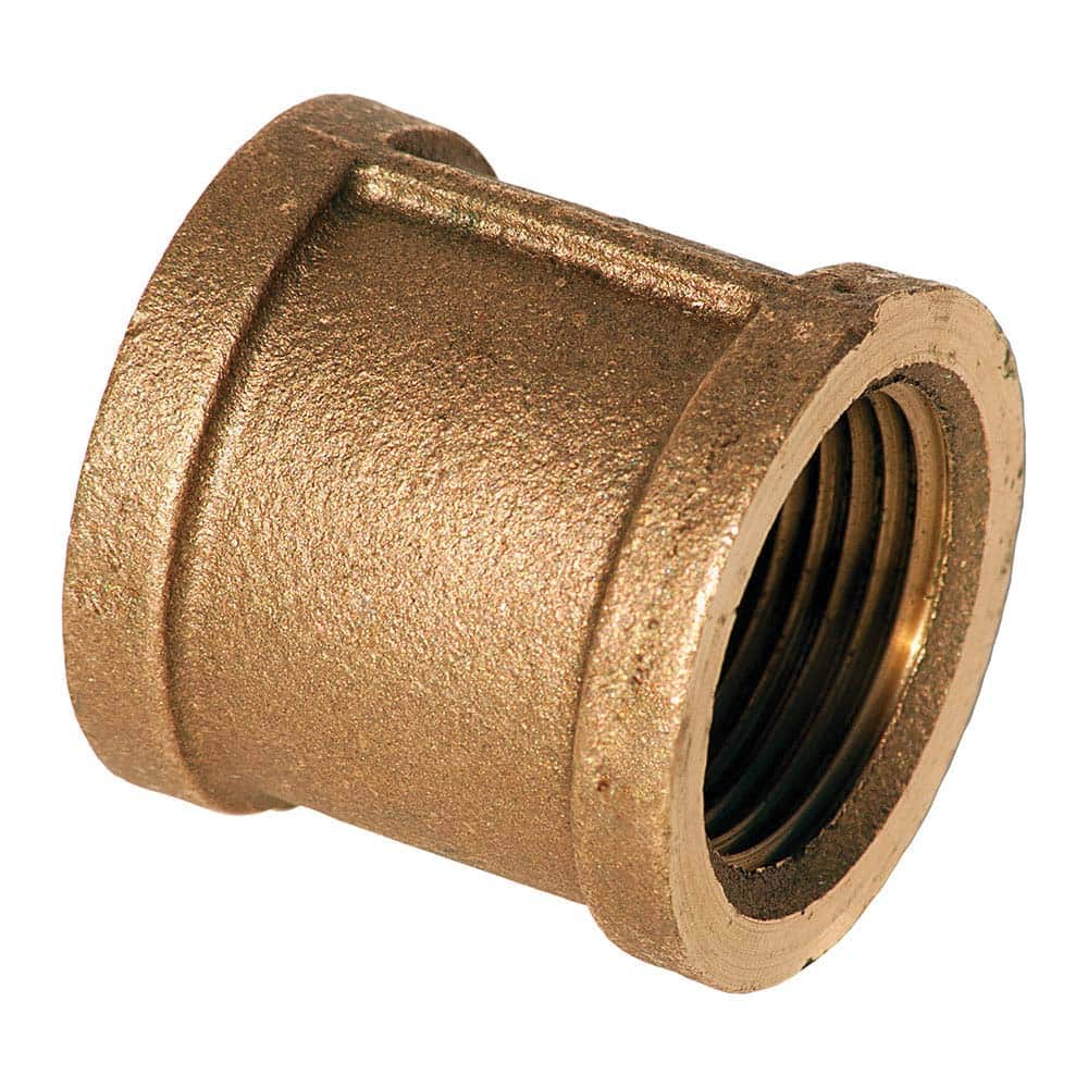 Merit Brass - Brass & Chrome Pipe Fittings Type: Reducing Coupling Fitting Size: 1-1/2 x 1-1/4 - Top Tool & Supply