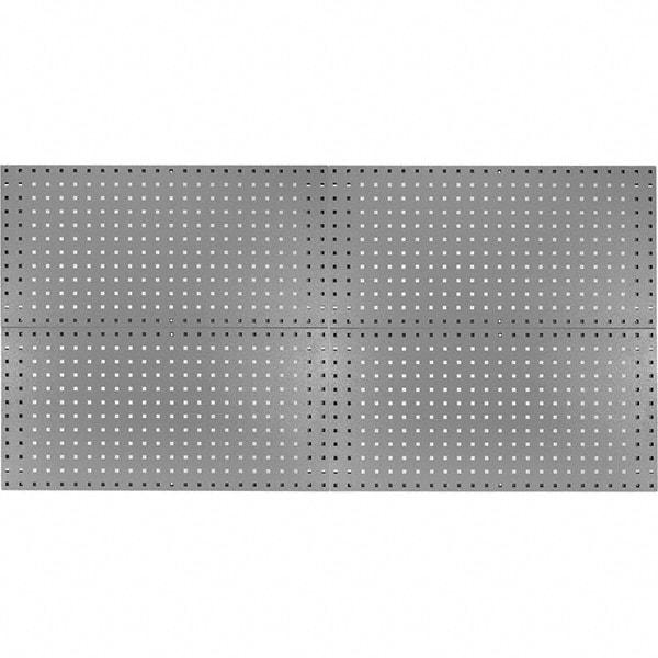 Kennedy - 18" Wide x 36" High Industrial Steel Tool Peg Board System - 4 Panels, 60 Hooks, Steel, Gray - Top Tool & Supply