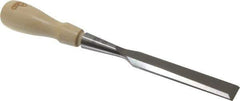 Stanley - 9-17/32" OAL x 3/4" Blade Width Wood Chisel - 3/4" Tip, Hornbeam Wood Handle - Top Tool & Supply