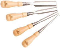 Stanley - 4 Piece Wood Chisel Set - 13-1/4" OAL, Hornbeam Wood, Sizes Included 1/4 to 1" - Top Tool & Supply