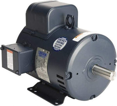 Leeson - 7-1/2 Max hp, 3,600 Max RPM, Capacitor Start Electric AC DC Motor - 230 V Input, Single Phase, 184T Frame, 1-1/8" Shaft Diam, Rigid Base Mount, Drip-proof Enclosure - Top Tool & Supply