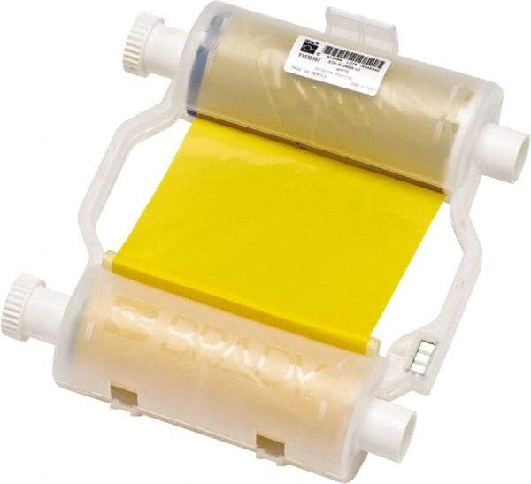 Brady - 4.33" Wide, Yellow & White Resin Ribbon 1 Color Ribbon Cartridge - For BBP30 Label Printer, BBP33 Label Printer, BBP35 Multicolor Sign & Label Printer, BBP37 Color & Cut Sign & Label Printer, BradyPrinter S3100, BBP31 Sign & Label Printer - Top Tool & Supply