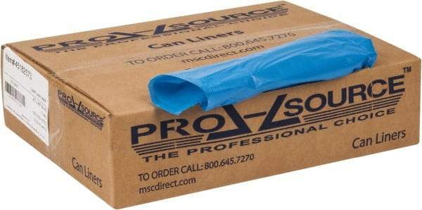 PRO-SOURCE - 1 mil Thick, Heavy-Duty Trash Bags - 38" Wide x 58" High, Clear Blue - Top Tool & Supply