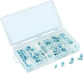 70 Pc. Grease Fitting Assortment - Contains: straight; 45 degree and 90 degree - Top Tool & Supply