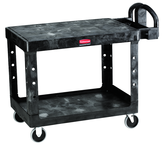 Utility Cart 2- Shelf (flat) 24 x 36 - Push Handle -- Storage compartments, holsters and hooks -- 500 lb capacity - Top Tool & Supply
