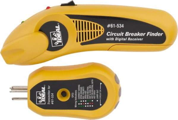 Ideal - 240 to 120 VAC, 47 to 63 Hz, Screenless Circuit Breaker Finder - 9 Volt, Includes GFCI Receptacle Tester, Noncontact Voltage Sensor - Top Tool & Supply