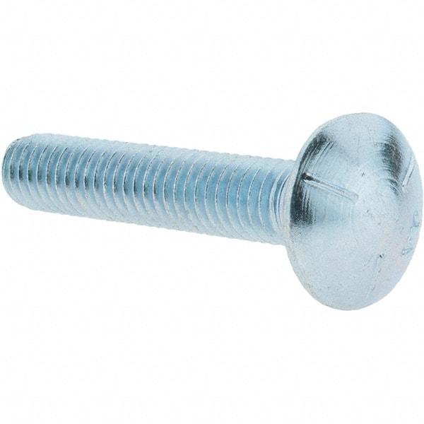 Value Collection - 3/8-16 UNC 2" Length Under Head, Standard Square Neck, Carriage Bolt - Grade 5 Steel, Zinc-Plated Finish - Top Tool & Supply