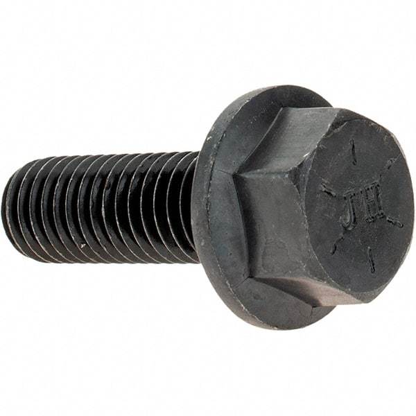 Value Collection - 1/2-13 UNC, 1-1/2" Length Under Head, Hex Drive Flange Bolt - 1-1/2" Thread Length, Grade 8 Alloy Steel, Smooth Flange, Uncoated - Top Tool & Supply