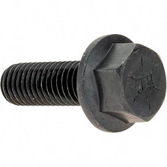 Value Collection - 1/2-13 UNC, 1-1/2" Length Under Head, Hex Drive Flange Bolt - 1-1/2" Thread Length, Grade 8 Alloy Steel, Smooth Flange, Uncoated - Top Tool & Supply