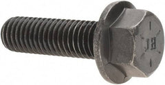 Value Collection - 1/2-13 UNC, 1-3/4" Length Under Head, Hex Drive Flange Bolt - 1-3/4" Thread Length, Grade 8 Alloy Steel, Smooth Flange, Uncoated - Top Tool & Supply