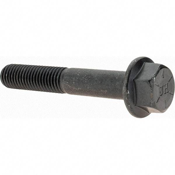 Value Collection - 5/8-11 UNC, 4" Length Under Head, Hex Drive Flange Bolt - 1-1/2" Thread Length, Grade 8 Alloy Steel, Smooth Flange, Uncoated - Top Tool & Supply