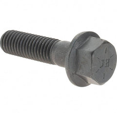 Value Collection - 1/2-13 UNC, 2" Length Under Head, Hex Drive Flange Bolt - 1-1/4" Thread Length, Grade 8 Alloy Steel, Smooth Flange, Uncoated - Top Tool & Supply