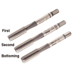 Iscar - M2x0.40 Metric Coarse, 3 Flute, Bottoming, Plug & Taper, Uncoated, Uncoated Finish, High Speed Steel Tap Set - Right Hand Cut, 36mm OAL, 0.315" Thread Length, 6H Class of Fit, Series TPH - Top Tool & Supply